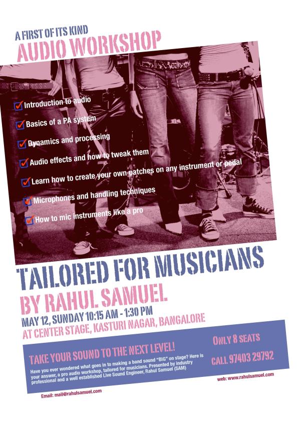 Rahul Samuel's Audio Workshop for Musicians